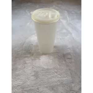 Tupperware Pitcher Beverage‎ Container Translucent White Dispenser 8.5 Inch